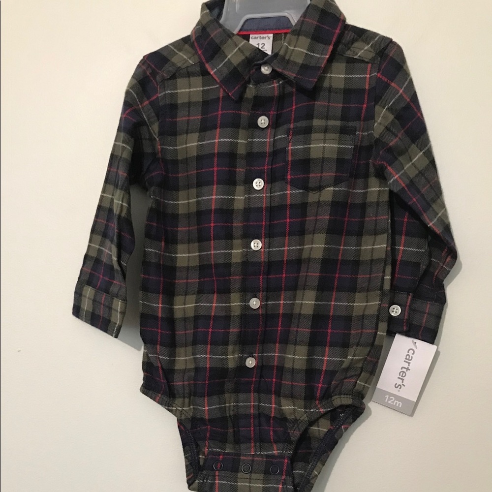 Carter’s 12m plaid onesie
